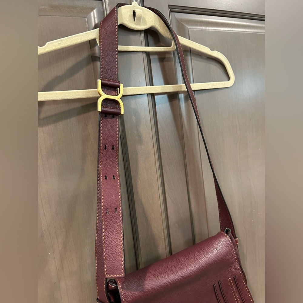 Chloe Medium Marcie Crossbody Bag in Burgundy - Picture 6 of 15
